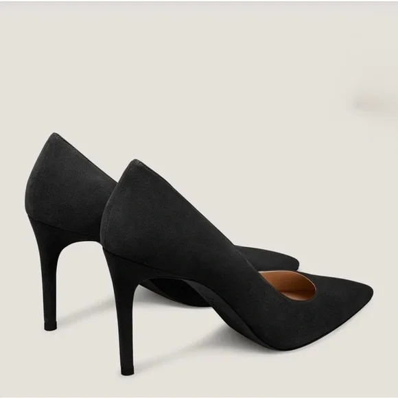 STUART WEITZMAN Black Suede STUART POWER PUMP 85 - Picture 9 of 10